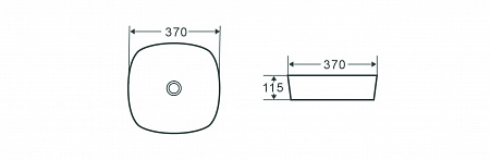 Раковина накладная Terminus Классик 370х370х115 Уссурийск - фото 3