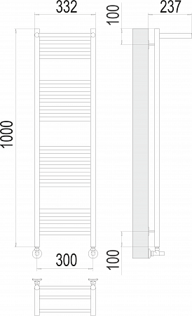 Аврора с/п П20 300х1000 Полотенцесушитель  TERMINUS Уссурийск - фото 3