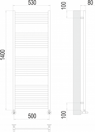 Грета П18 500х1400 Полотенцесушитель  TERMINUS Уссурийск - фото 3