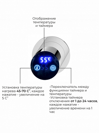 Аккорд П5 500х800 электро Полотенцесушитель TERMINUS Нержавеющая сталь Уссурийск - фото 4