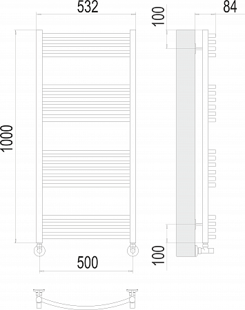 Классик П20 500х1000 Полотенцесушитель  TERMINUS Уссурийск - фото 3