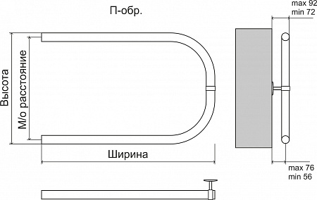 П-обр БШ 320х600 Полотенцесушитель  TERMINUS Уссурийск - фото 3