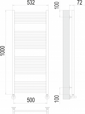 Аврора П20 500х1000 Полотенцесушитель  TERMINUS Уссурийск - фото 3