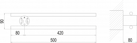 Полка Электро П2 КРУГ 500х90 NEW Уссурийск - фото 3
