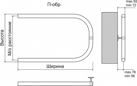 П-обр БШ 500х400 Полотенцесушитель  TERMINUS Уссурийск - фото 3
