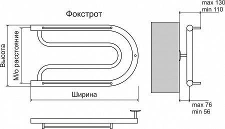 Фокстрот AISI 32х2 320х600 Полотенцесушитель  TERMINUS Уссурийск - фото 3