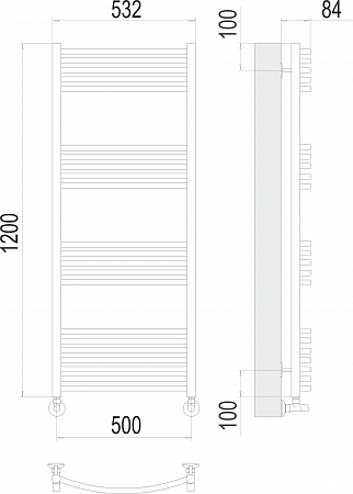 Классик П22 500х1200 Полотенцесушитель  TERMINUS Уссурийск - фото 3